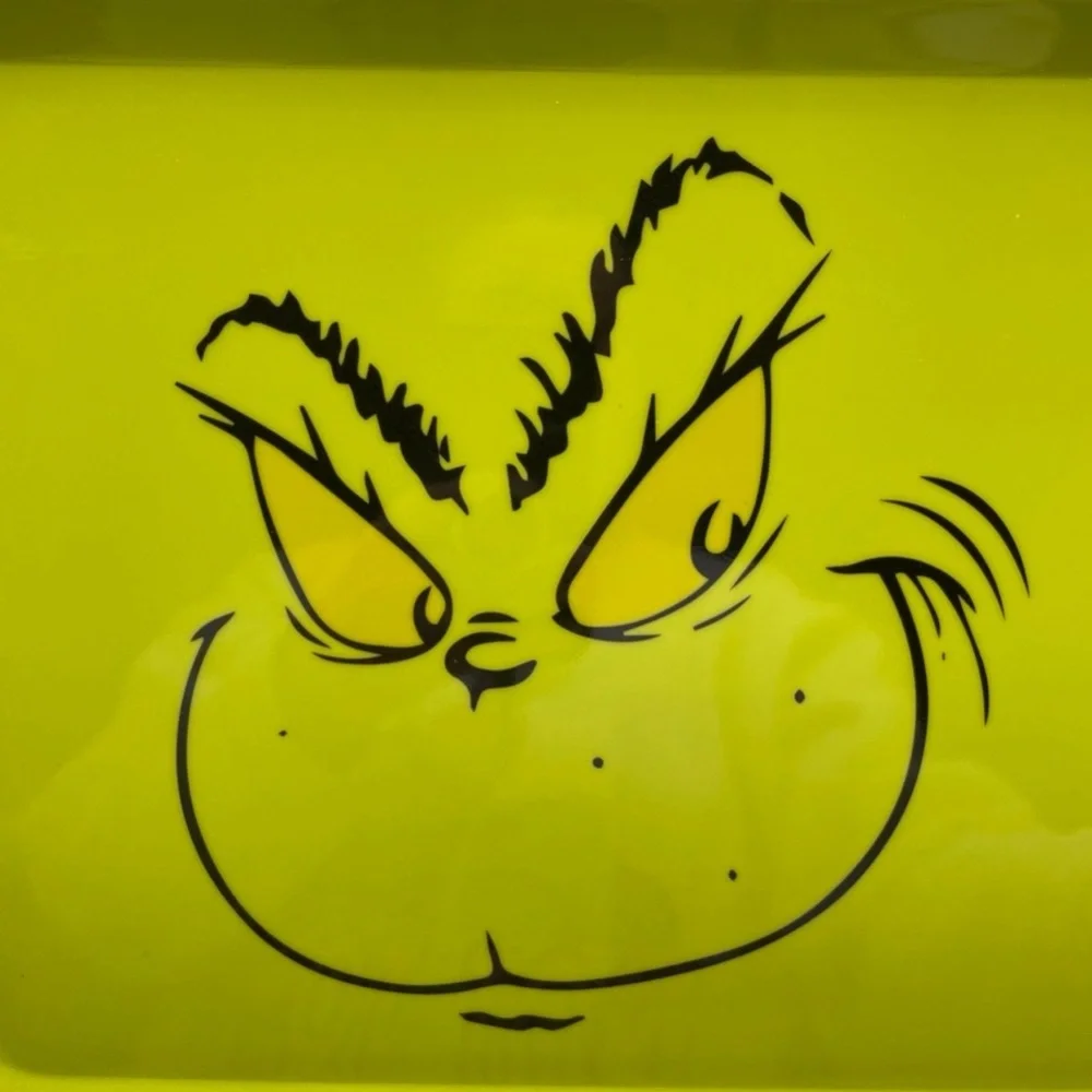 Grinch Melamine Christmas Platters Green Face Dr. Seuss 2023 Holiday‎ Edition